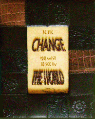 Be the change you wish to see in the world